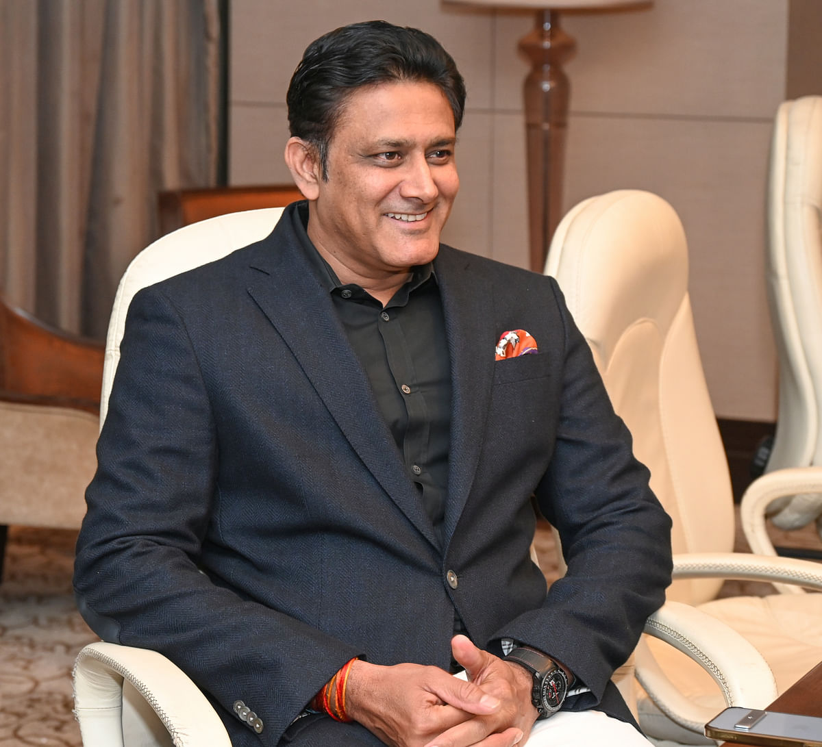 Anil Kumble Indian Cricketer participated in film 800 official trailer press meet at Shangri la Hotel in Bengaluru on Sunday 01st October 2023. DH Photo/ S K Dinesh