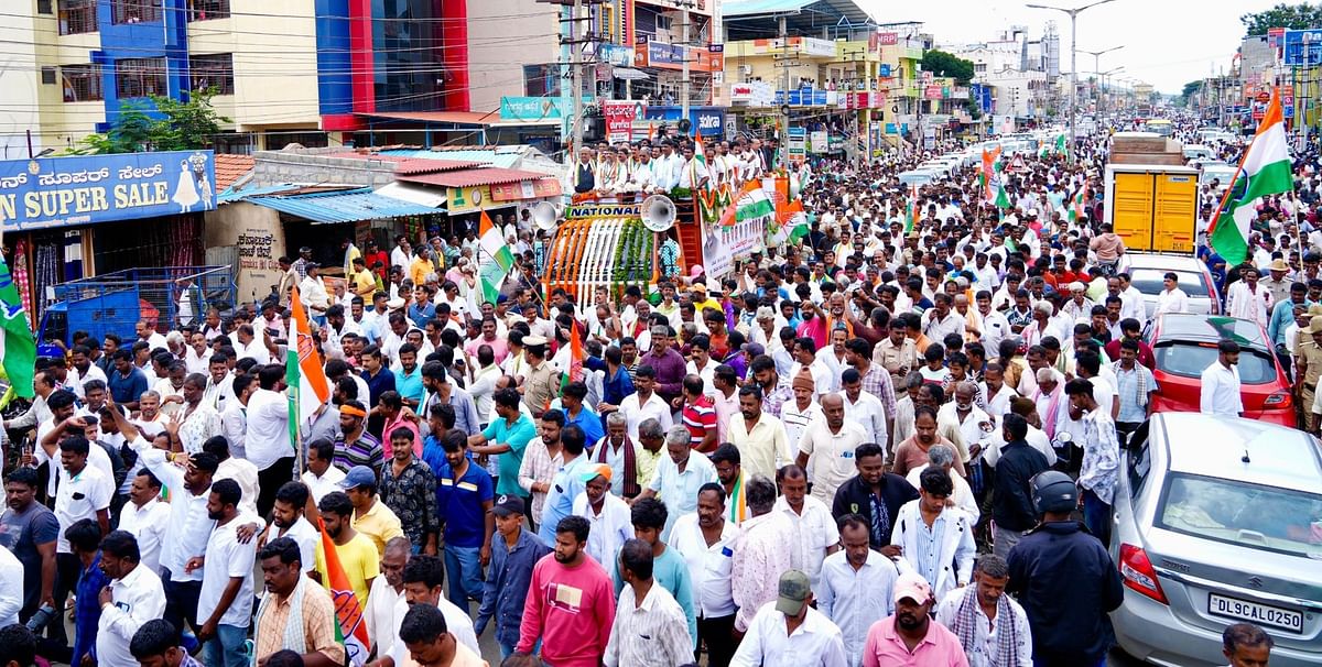 ರೋಡ್‌ ಷೋನಲ್ಲಿ ಭಾಗವಹಿಸಿದ್ದ ಕಾರ್ಯಕರ್ತರು