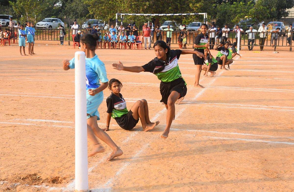 ಕೊಕ್ಕೊ ಪಂದ್ಯಾವಳಿಯಲ್ಲಿ ಗಮನ ಸೆಳೆದ ಬಾಲಕಿಯರ ಪಂದ್ಯ