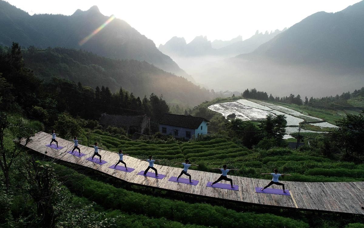 International Yoga Day 2021 | ಚೀನಾದಲ್ಲಿ ಜನಪ್ರಿಯ ‘ಯೋಗ’