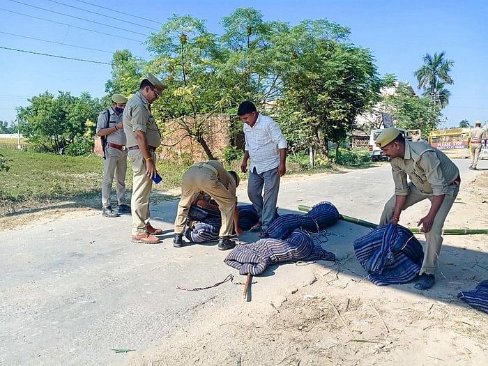 ಲಖಿಂಪುರ ಘಟನೆಯ ಮರುಸೃಷ್ಟಿ: ಆಶಿಶ್‌ ಮಿಶ್ರಾರನ್ನು ಸ್ಥಳಕ್ಕೆ ಕರೆದೊಯ್ದ ಪೊಲೀಸರು