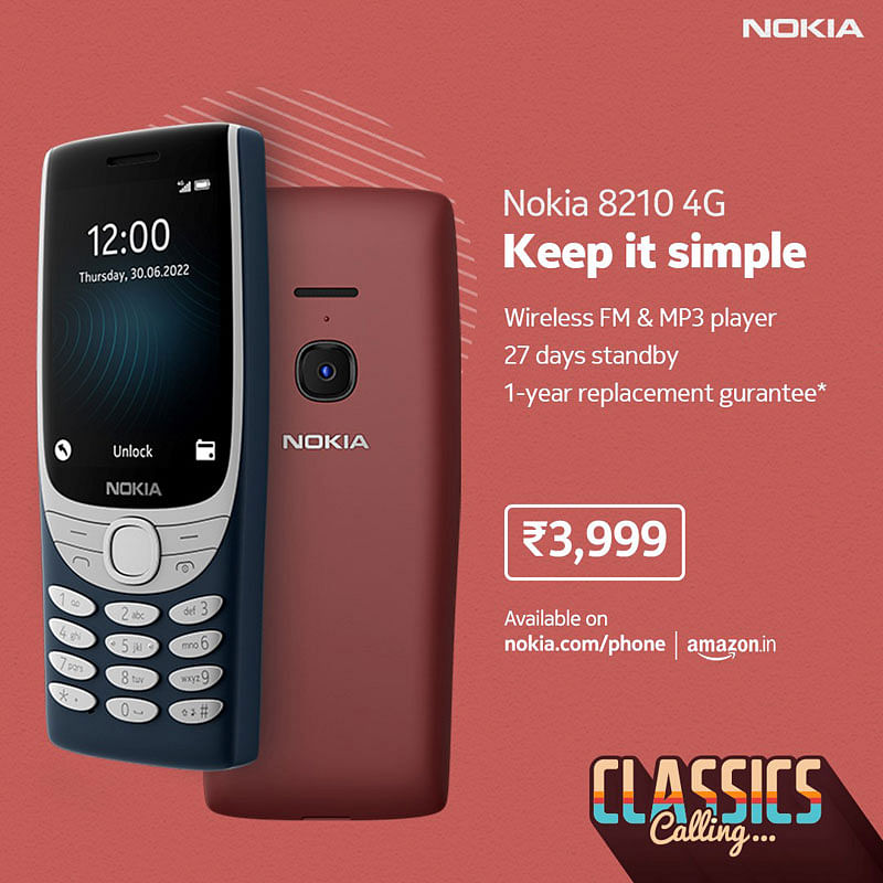 ಭಾರತದಲ್ಲಿ Nokia 8210 4G ಫೀಚರ್ ಫೋನ್‌ ಬಿಡುಗಡೆ ಮಾಡಿದ ನೋಕಿಯಾ; ಬೆಲೆ ಎಷ್ಟು?