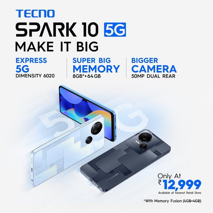TECNO Spark 10 5G ಬಿಡುಗಡೆ; ಬೆಲೆ, ವೈಶಿಷ್ಟ್ಯಗಳು 