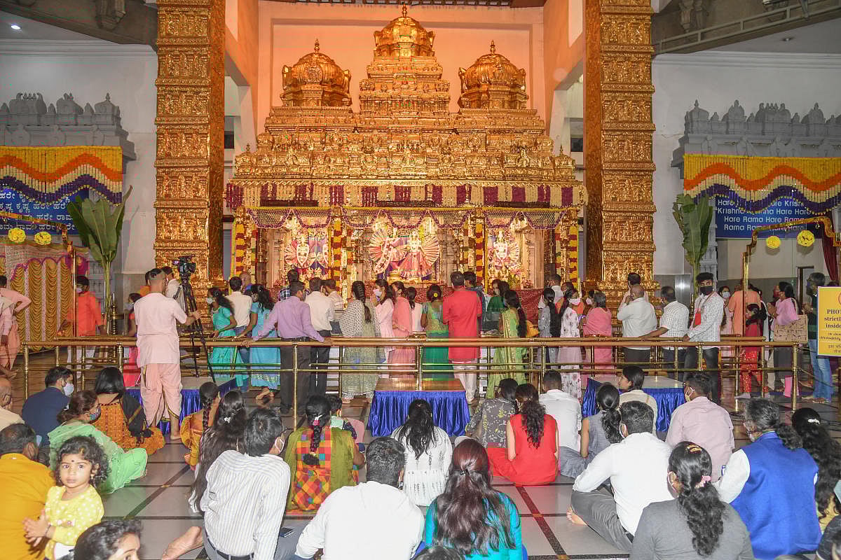 ಇಸ್ಕಾನ್‌ನಲ್ಲಿ ಶ್ರೀ ಕೃಷ್ಣ ಜನ್ಮಾಷ್ಟಮಿ ಸಂಭ್ರಮ