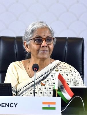 Bengaluru: Union Finance Minister Nirmala Sitharaman at the first G20 FMCBG meeting under G20 India Presidency, in Bengaluru on Friday, Feb. 24, 2023.  (Photo: Twitter)