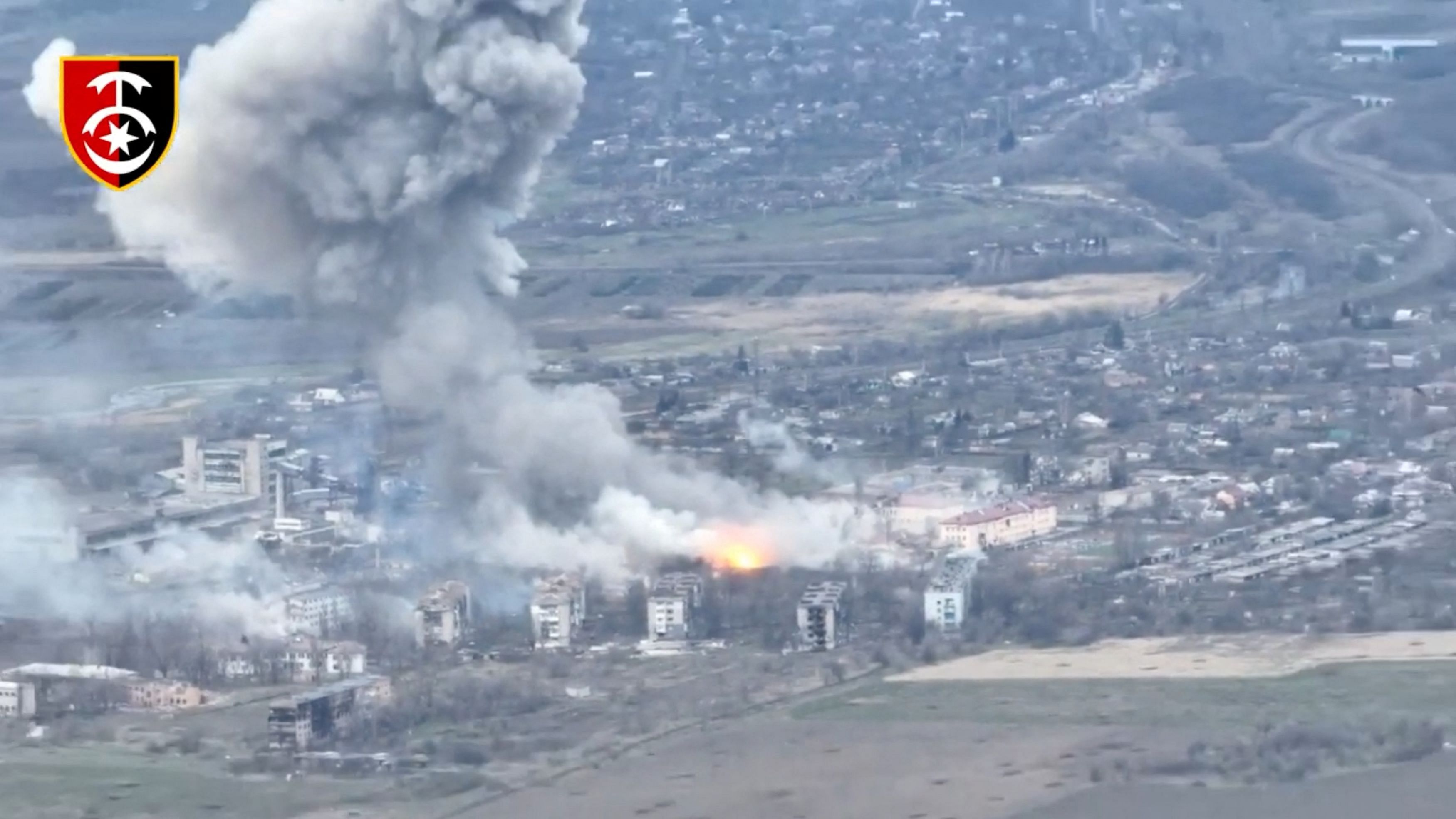 <div class="paragraphs"><p>A view from Ukrainian army video claims to show destruction of Russian warehouse in Paraskoviivka, Donetsk Region, Ukraine in this screengrab obtained from aIRD PARTY. MANDATORY CREDIT. NO RESALES. NO ARCHIVES. DO NOT OBSCURE LOGO.</p></div>