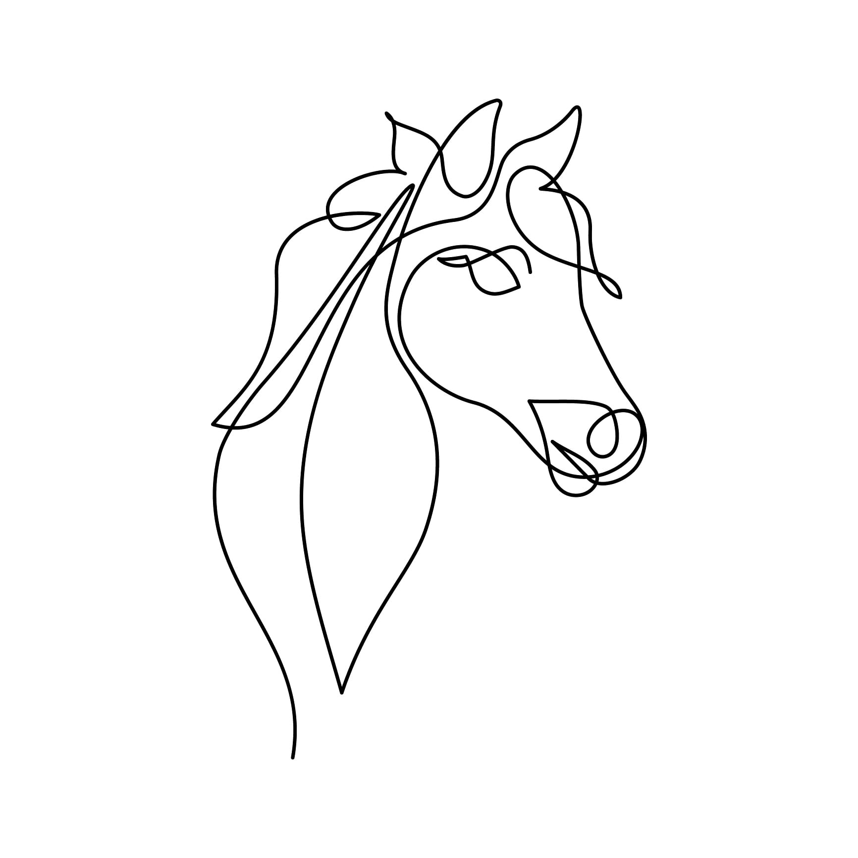 Pony portrait in continuous line art drawing style. Cute horse foal minimalist black linear sketch isolated on white background. Vector illustration
Short Story illustrations