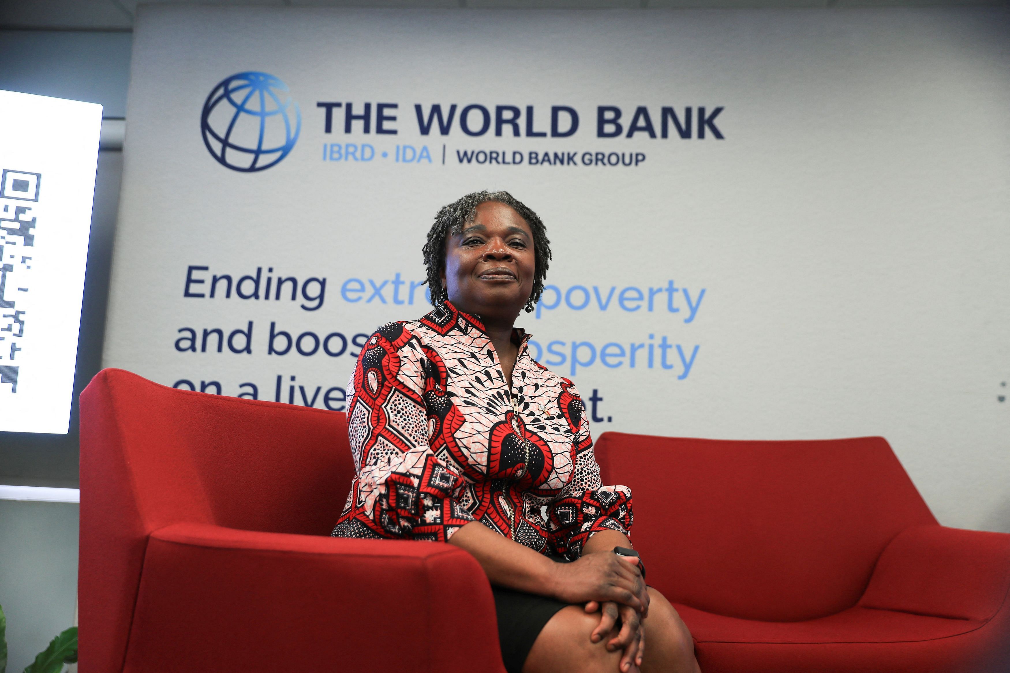 World Bank's Regional Vice President for Eastern and Southern Africa, Victoria Kwakwa looks on during an exclusive interview with Reuters, in Harare, Zimbabwe, March 1, 2024. REUTERS/Philimon Bulawayo