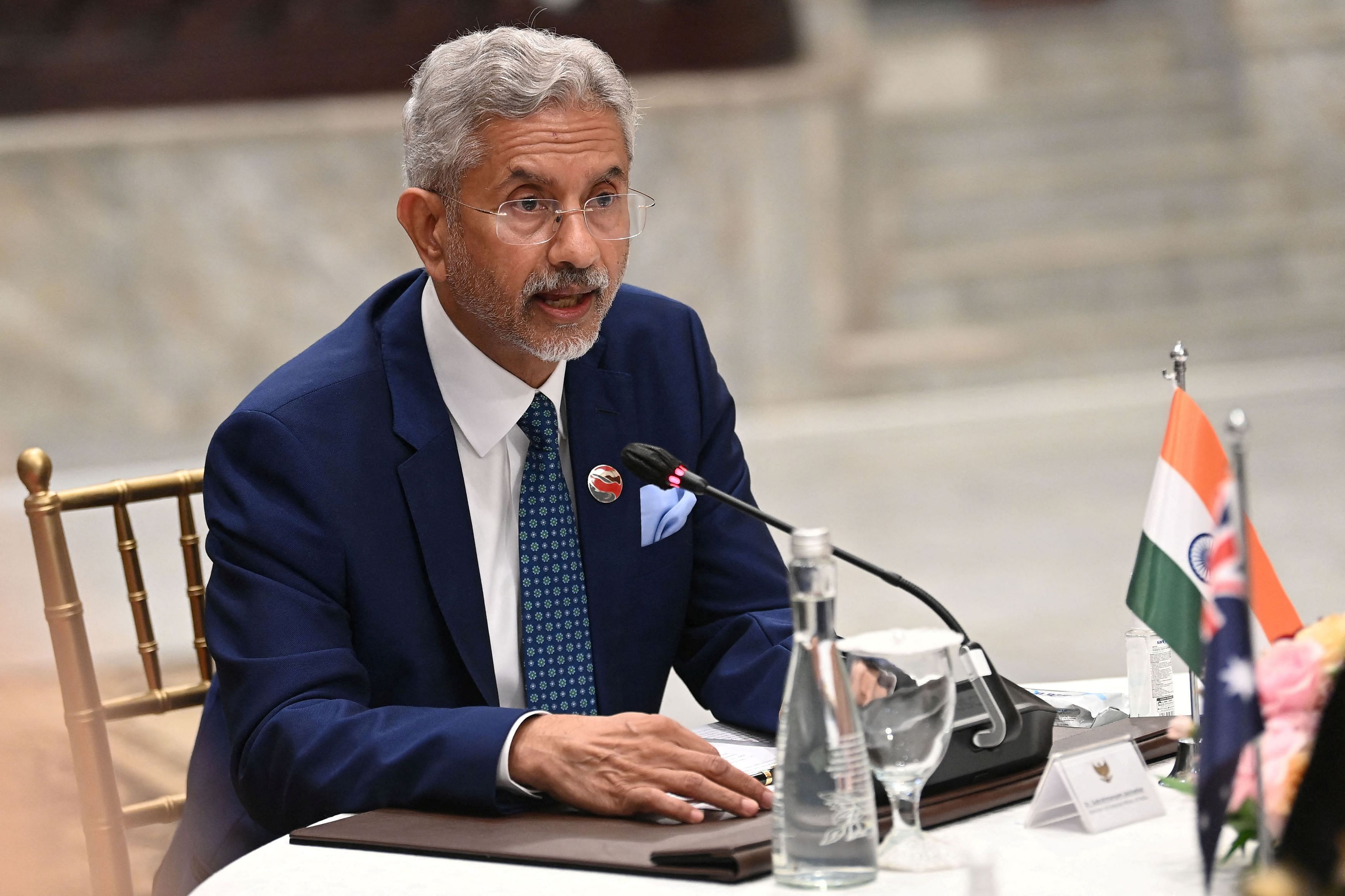 India's Foreign Minister Subrahmanyam Jaishankar attends a meeting in Jakarta, Indonesia, July 12, 2023. Antara Foto/Aditya Pradana Putra via REUTERS ATTENTION EDITORS - THIS IMAGE HAS BEEN SUPPLIED BY A THIRD PARTY. MANDATORY CREDIT. INDONESIA OUT. NO COMMERCIAL OR EDITORIAL SALES IN INDONESIA.