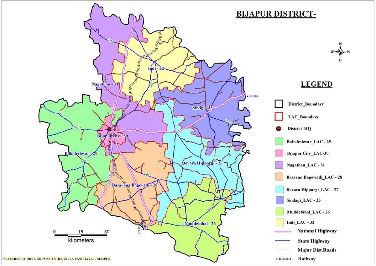 ವಿಜಯಪುರ ಜಿಲ್ಲೆಯ ನಕ್ಷೆ