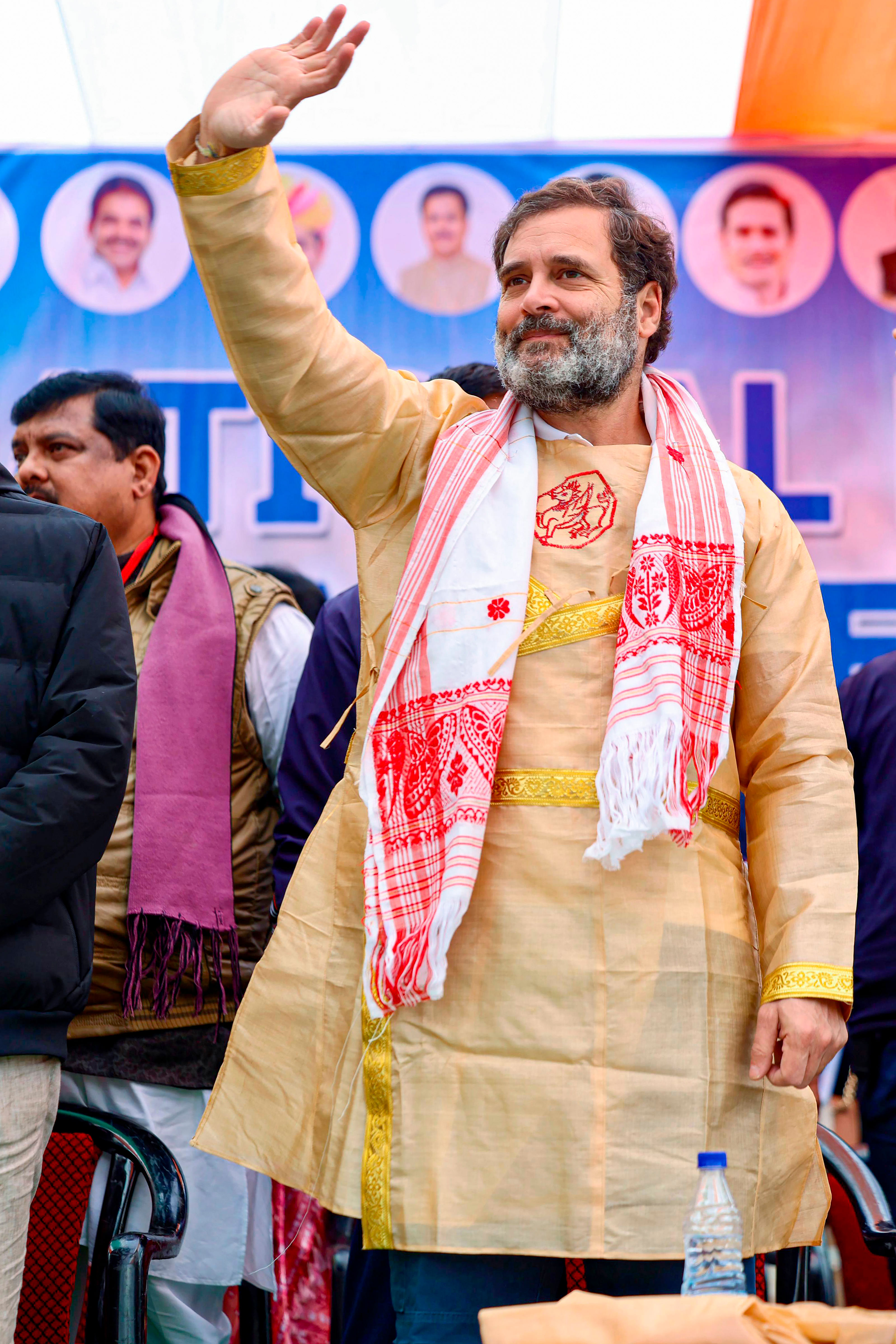 **EDS: IMAGE VIA AICC** Congress leader Rahul Gandhi during the Bharat Jodo Nyay Yatra, on Thursday, Jan. 18, 2024. (PTI Photo)(PTI01_18_2024_000113A)