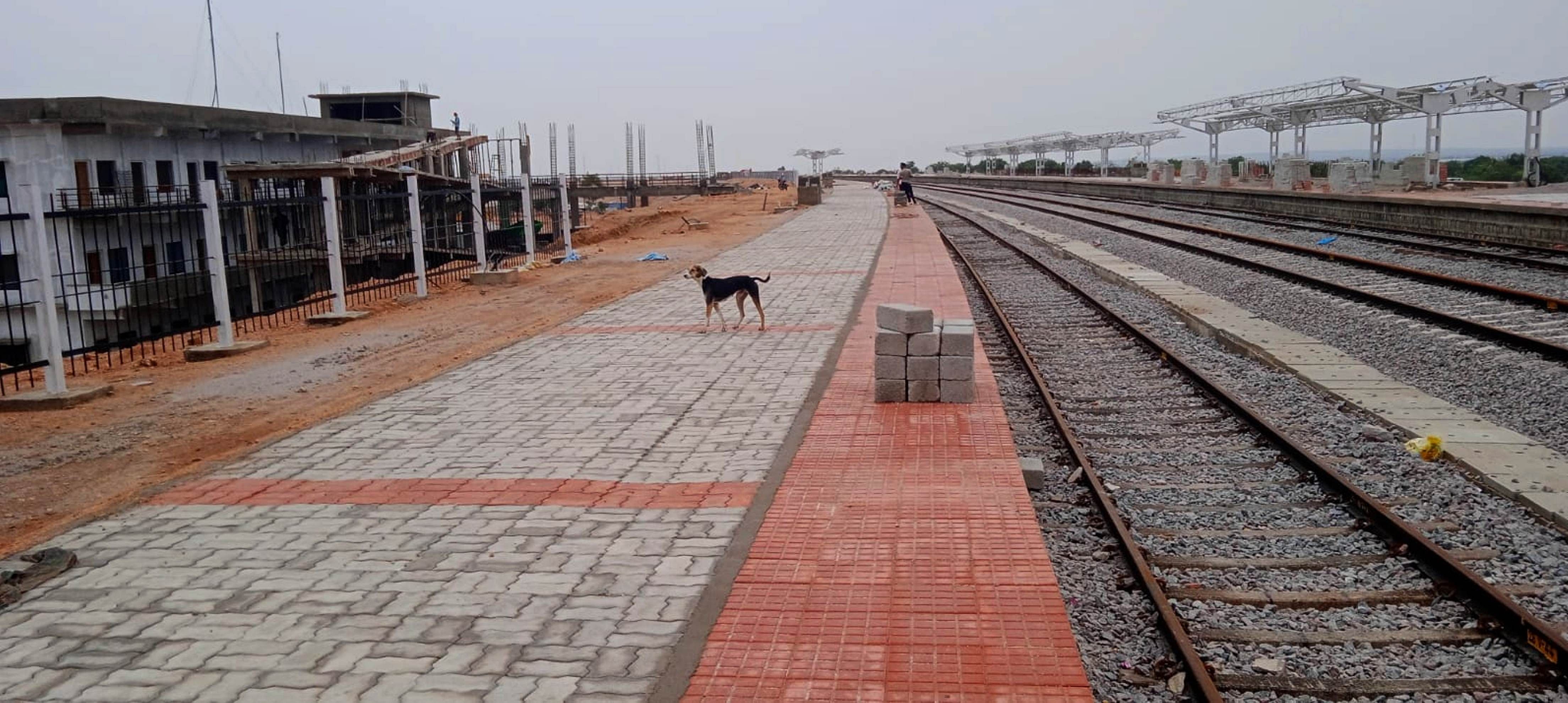 ಕುಷ್ಟಗಿಯಲ್ಲಿ ನಿರ್ಮಾಣ ಹಂತದಲ್ಲಿರುವ ರೈಲು ನಿಲ್ದಾಣ