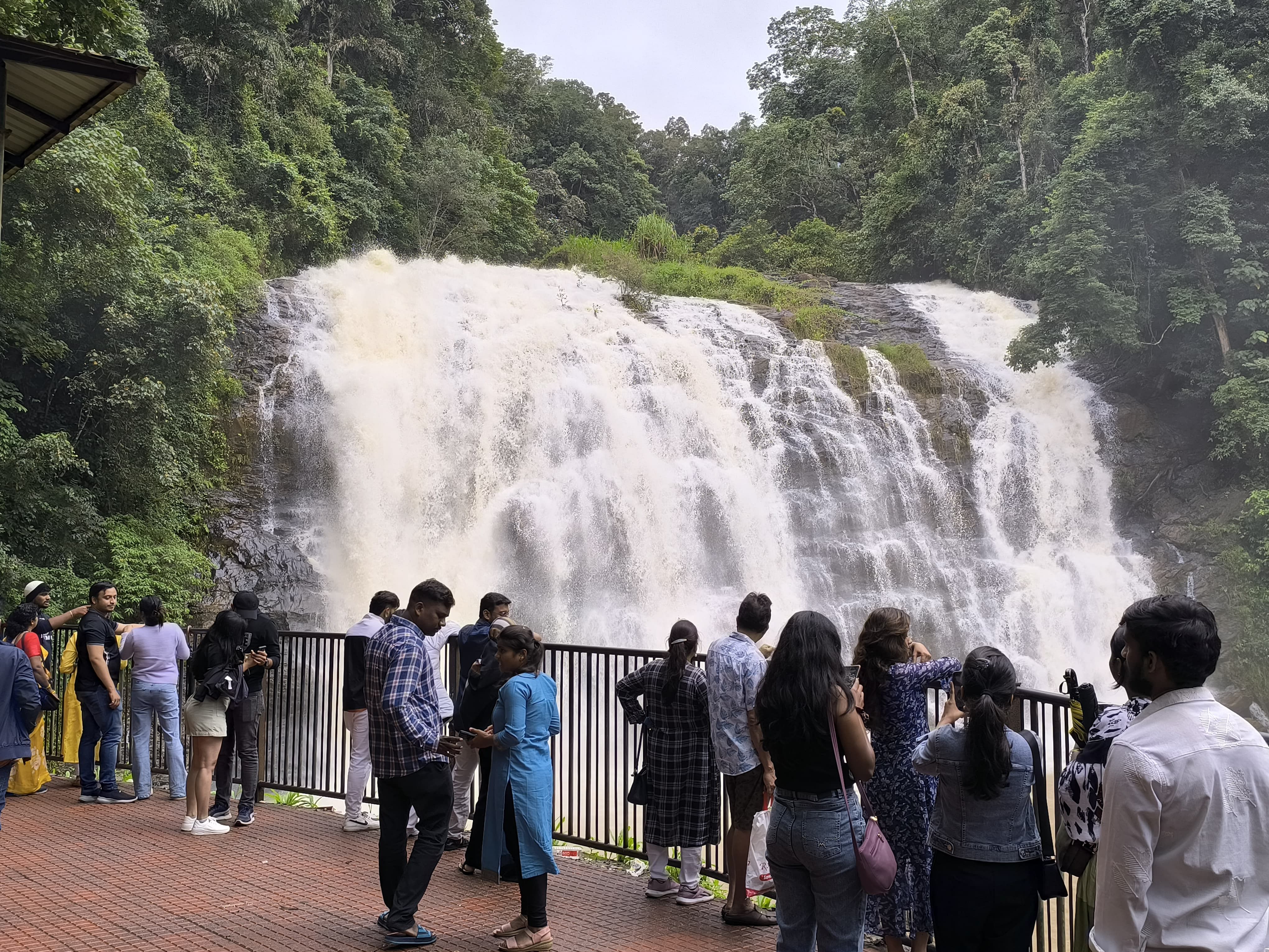 ಮಡಿಕೇರಿ ಸಮೀಪದ ಅಬ್ಬಿ ಜಲಪಾತ ಧುಮ್ಮಿಕ್ಕುತ್ತಿದ್ದು, ಪ್ರವಾಸಿಗರನ್ನು ಸೂಜಿಗಲ್ಲಿನಂತೆ ಸೆಳೆಯುತ್ತಿದೆ
ಪ್ರಜಾವಾಣಿ ಚಿತ್ರ/ರೆಜಿತ್‌ಕುಮಾರ್ ಗುಹ್ಯ