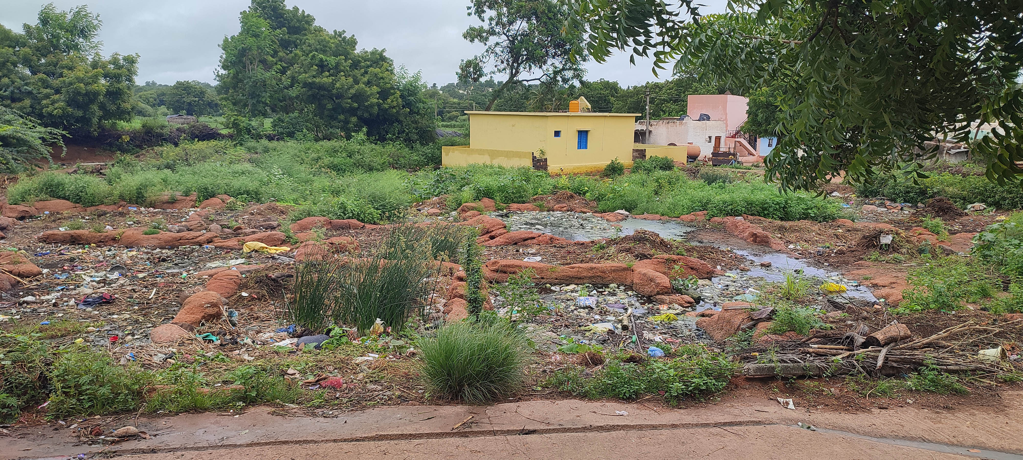 ಗಜೇಂದ್ರಗಡ ಸಮೀಪದ ಕುಂಟೋಜಿ ಗ್ರಾಮದಲ್ಲಿರುವ ಗೋಮಾಳದಲ್ಲಿ ಜನರು ತಿಪ್ಪೆ ಗುಂಡಿಗಳನ್ನು ನಿರ್ಮಿಸಿದ್ದು, ಕೊಳಚೆ ನೀರು ಸಂಗ್ರಹವಾಗಿದೆ