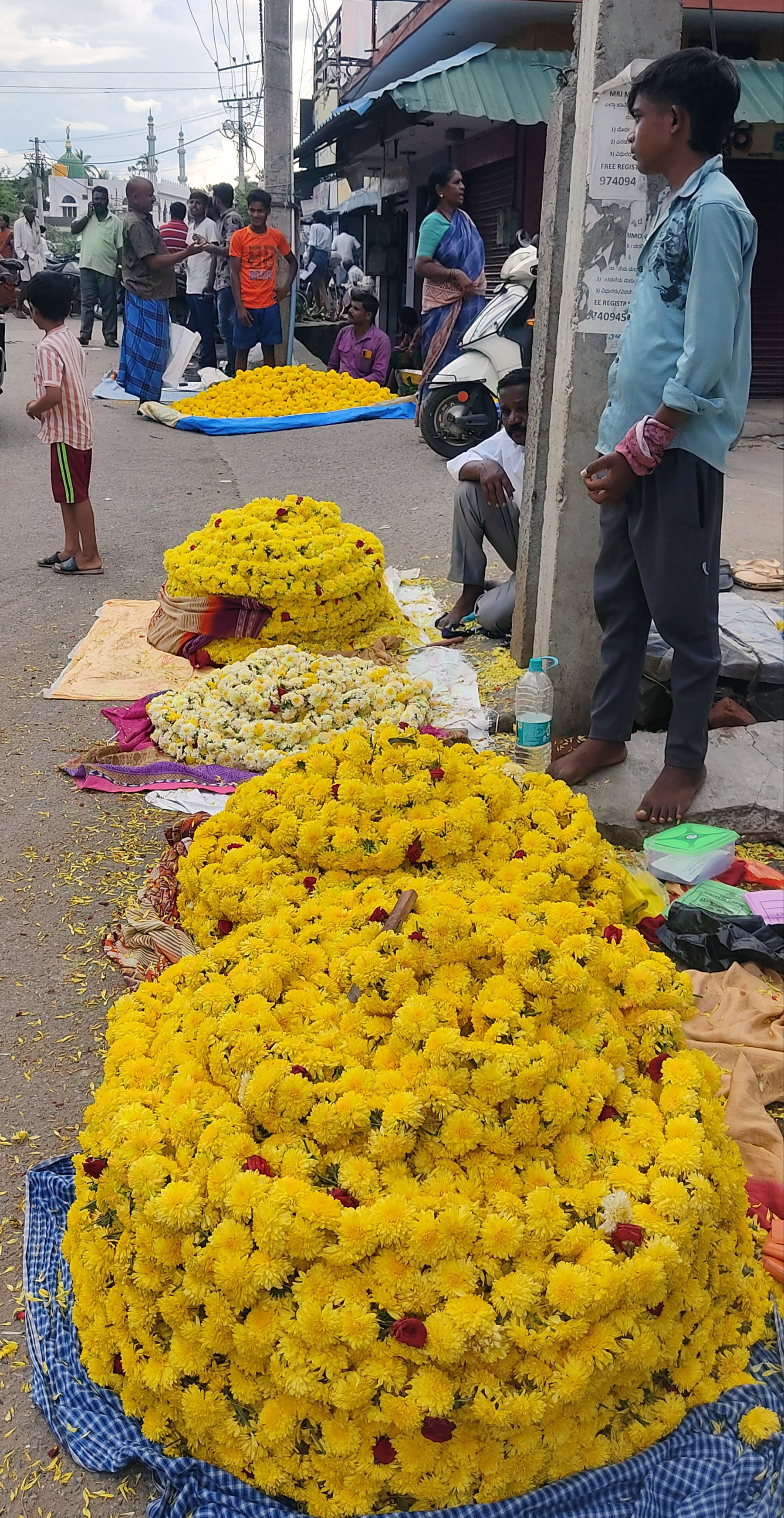 ಆಯುಧಪೂಜೆಗೆ ಬೇಡಿಕೆ ತಂದಿರುವ ಚೆಂಡು ಹೂಗಳು.