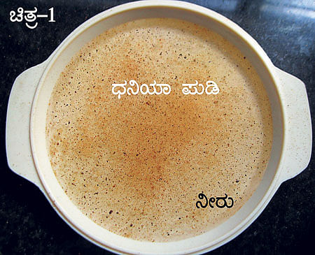 ತುದಿ ಬೆರಳಿಗಂಜುವ ಧನಿಯಾ ಪುಡಿ