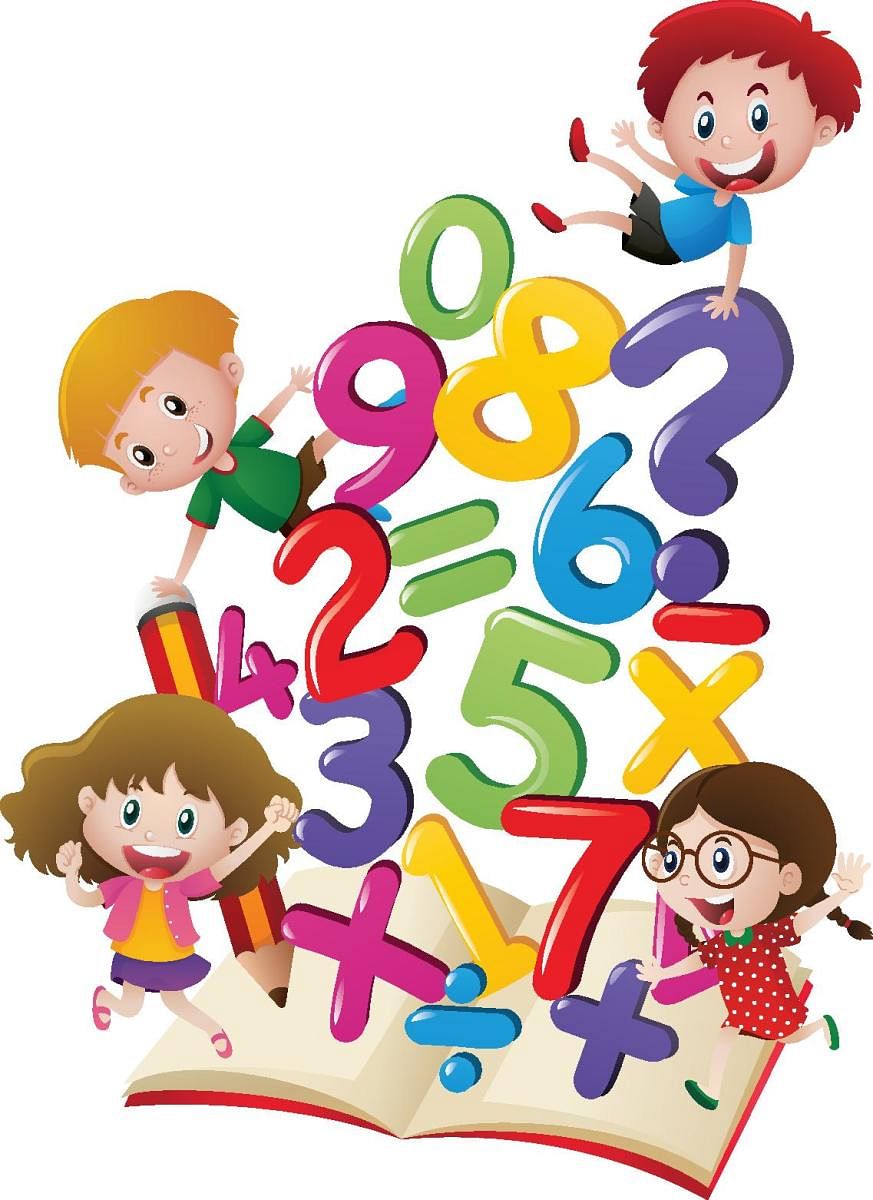 Many children with numbers in the book