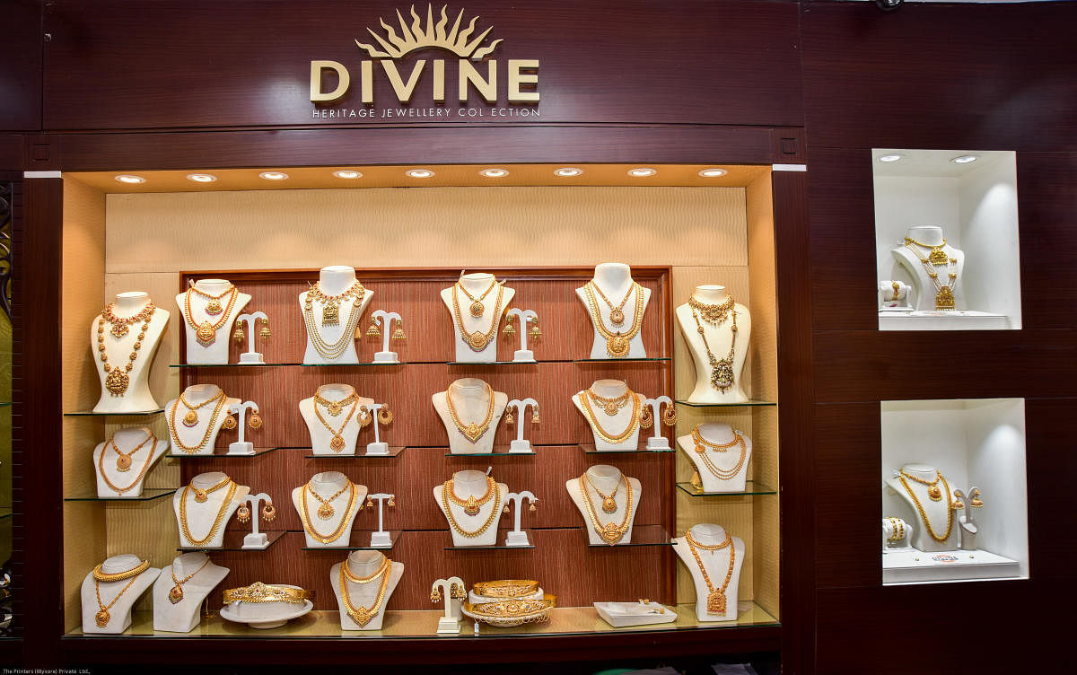 Jewellery at Malabar Gold &amp; Jewels Showroom.. - Photo/ Prashanth HG