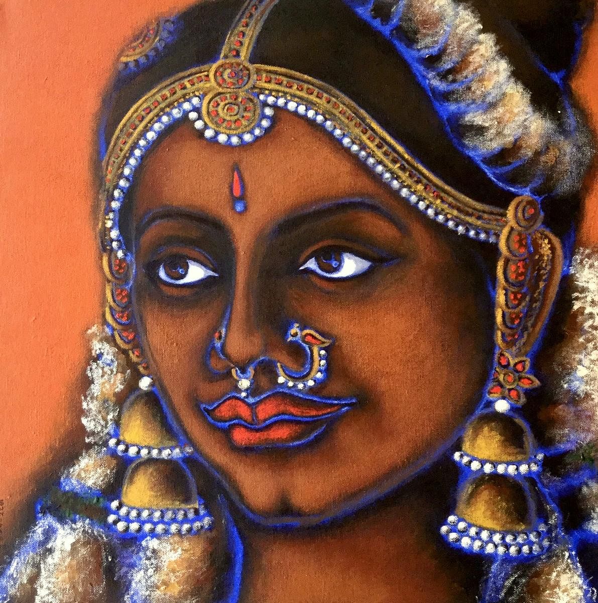 ಹುಬ್ಬಳ್ಳಿಯ ಯುವ ಕಲಾವಿದೆ ಡಾ. ಸುನಿತಾ ಪಾಟೀಲ ಅವರ ಕಲಾಕೃತಿ