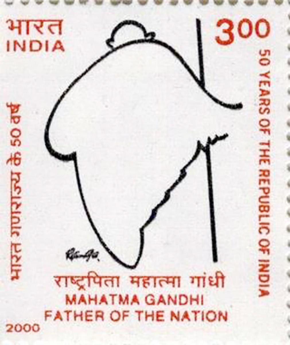 ವ್ಯಂಗ್ಯಚಿತ್ರಕಾರ ರಂಗಾ ಅವರು ಬರೆದಿದ್ದ ಗಾಂಧಿ ಚಿತ್ರವನ್ನು ಭಾರತೀಯ ಅಂಚೆ ಇಲಾಖೆ ತನ್ನ ಅಂಚೆಚೀಟಿಯಲ್ಲಿ ಬಳಸಿಕೊಂಡಿದೆ