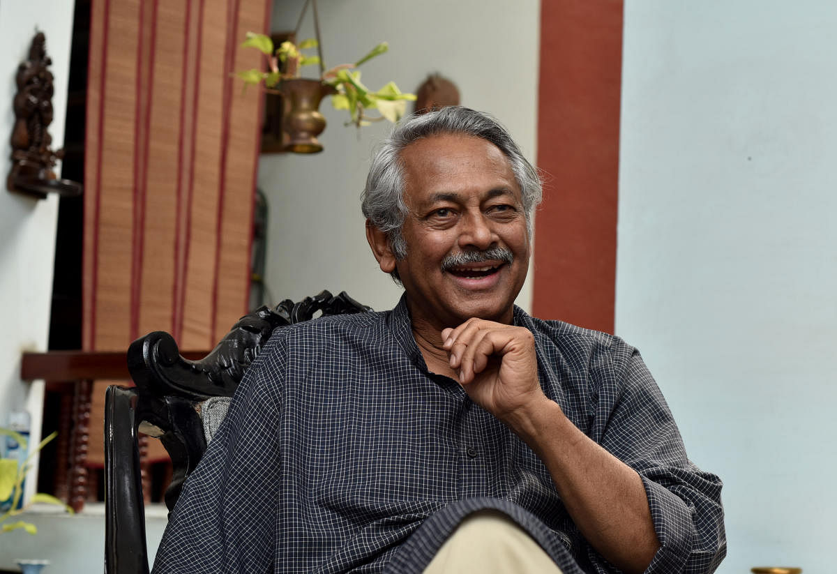 Film director Girish Kasaravalli at his residence during an interview to Sudha in Bengaluru. -Photo/ M S MANJUNATHಗಿರೀಶ ಕಾಸರವಳ್ಳಿ