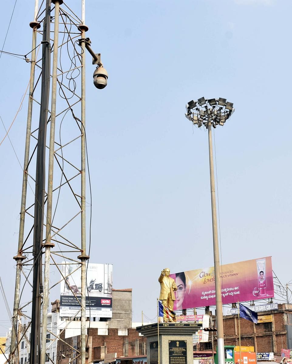 ಬೀದರ್‌ನ ಬಿ.ಆರ್‌.ಅಂಬೇಡ್ಕರ್‌ ವೃತ್ತದಲ್ಲಿನ ಸಿಸಿಟಿವಿ ಕ್ಯಾಮೆರಾ